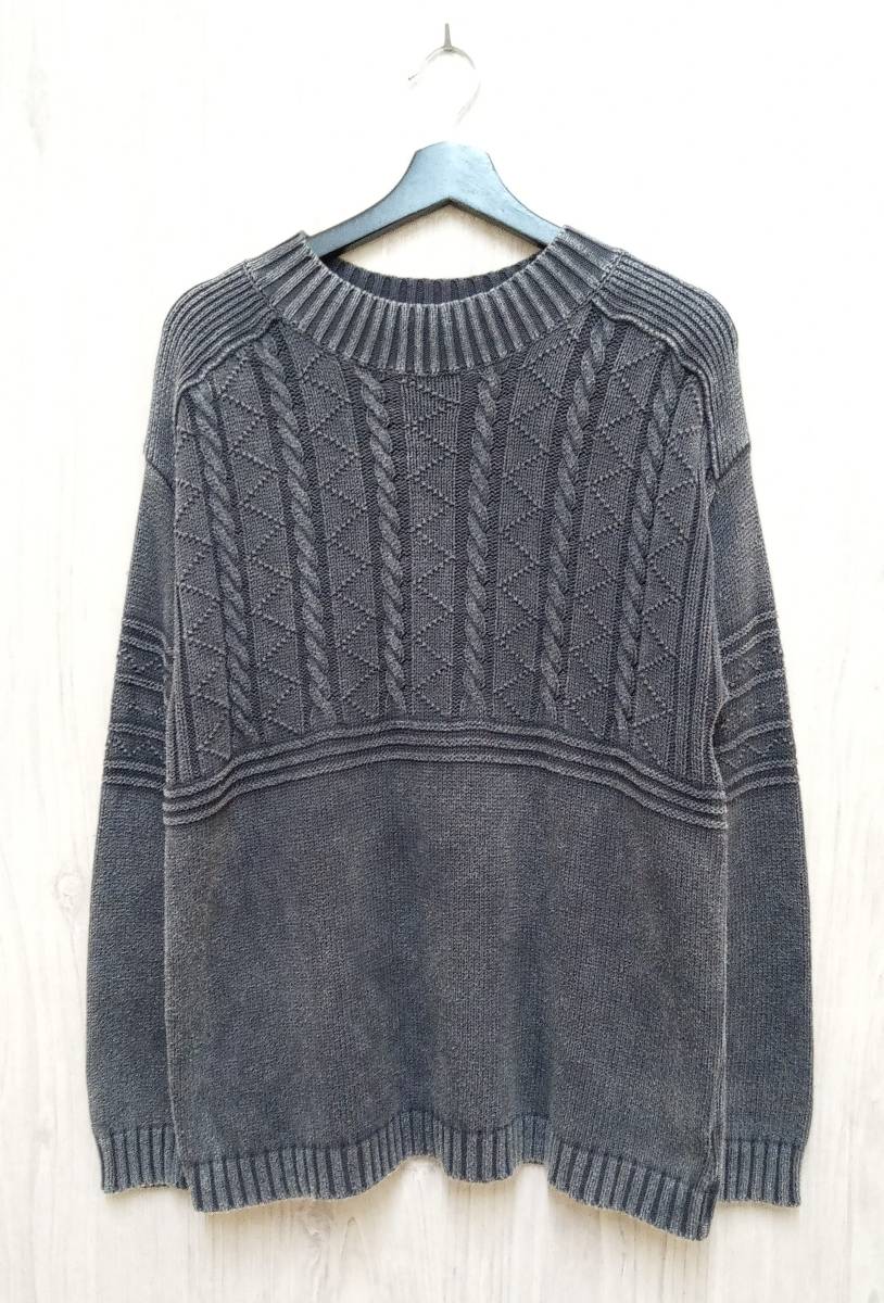 PORTER CLASSIC/ポータークラシック/ニット/PC-030-992-10-03/FISHERMAN KNIT/ブラック系/Sサイズ