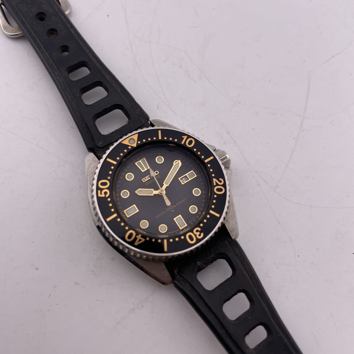 SCUBA セイコー スキューバ SEIKO 200m クォーツ 5H25-6000 腕時計 AGS 