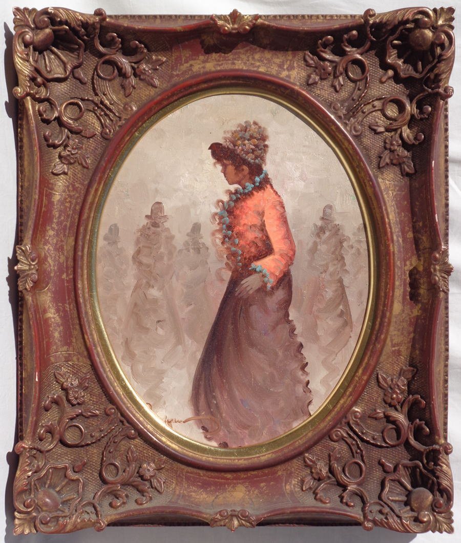 真作保証 アントニーノ・ペコラド 婦人像 6号 Antonino Pecorado アメリカ生まれのシシリアン 影を活かした人物描写で人気