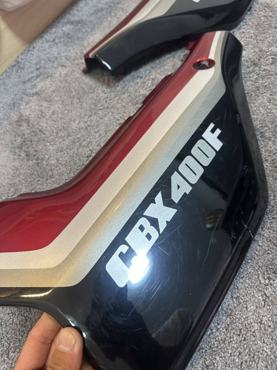 CBX400F 当時物 2型黒赤 サイドカバー 純正品 関西 CBX400F 当時物 2