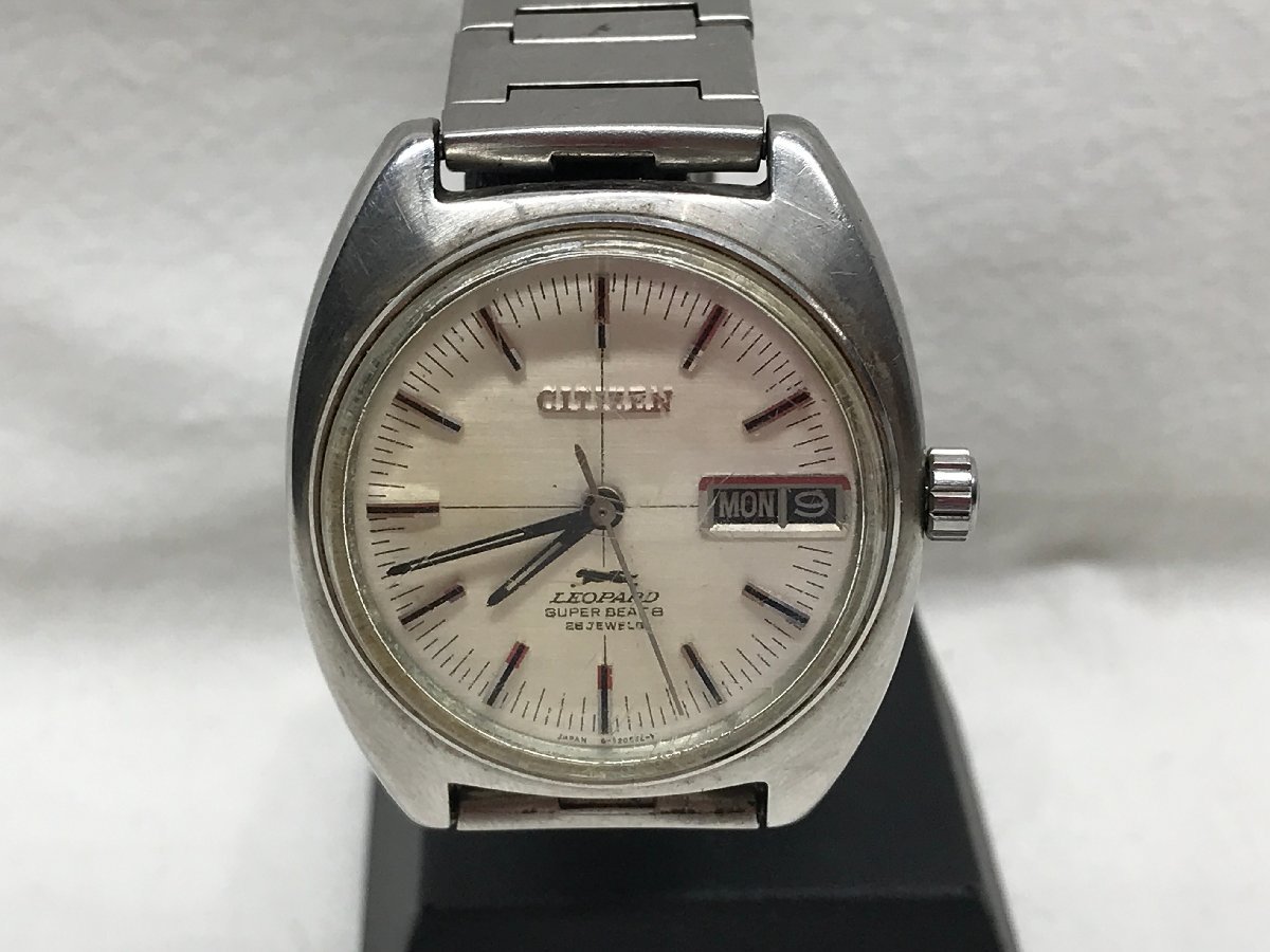 【稼働品】CITIZEN　シチズン　LEOPARD　レオパール　4-720440　腕時計　本体のみ　自動巻き