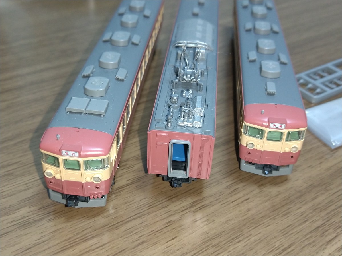 2025，本物保証 【中古品】TOMIX トミックス 98380+9001 国鉄 JR 475系(455系) 国鉄色 急行 クハ455/モハ474/クモハ475 ３両増結編成セット