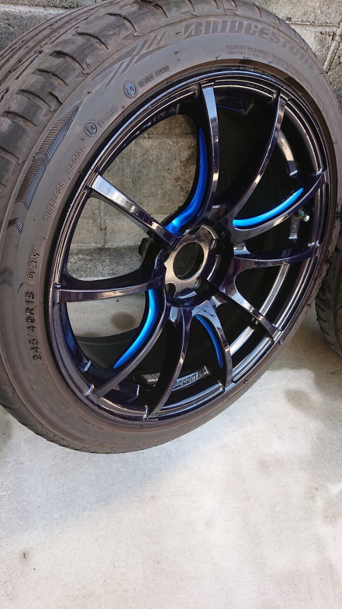 中古 タイヤ付き WedsSport ウェッズスポーツ SA-55M 9J +36 PCD 114.3
