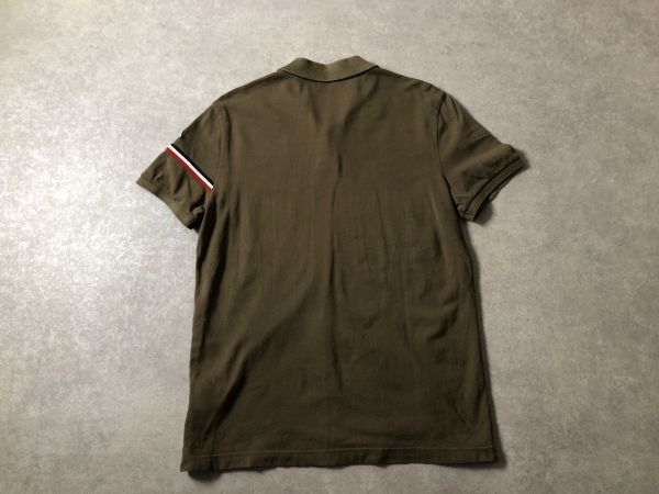 MONCLER○Lサイズ○トリコロールライン 鹿の子素材ポロシャツ