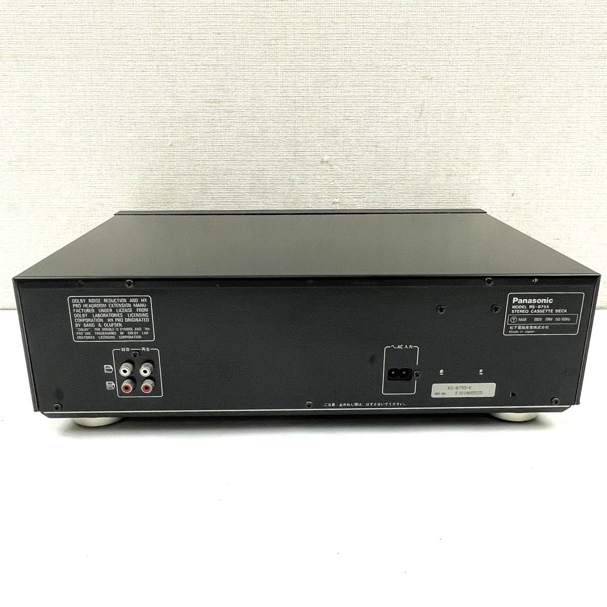 Panasonic カセットデッキ RS-B755 パナソニック【欠品あり】北TO2