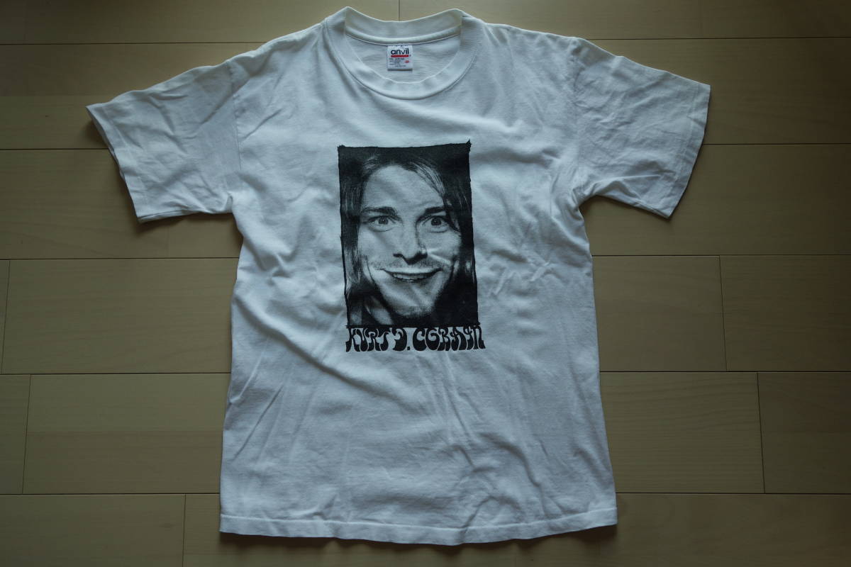Vintage USA製 90s KURT D COBAIN 両面プリント Tシャツ 白 M