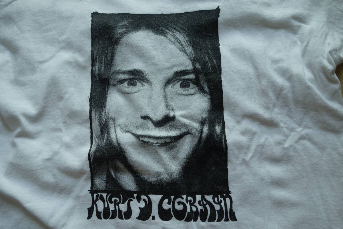 Vintage USA製 90s KURT D COBAIN 両面プリント Tシャツ 白 M 