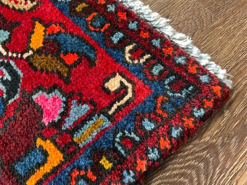 189×77cmパキスタン手織り絨毯 ランナー ペルシャ絨毯 189×77cm