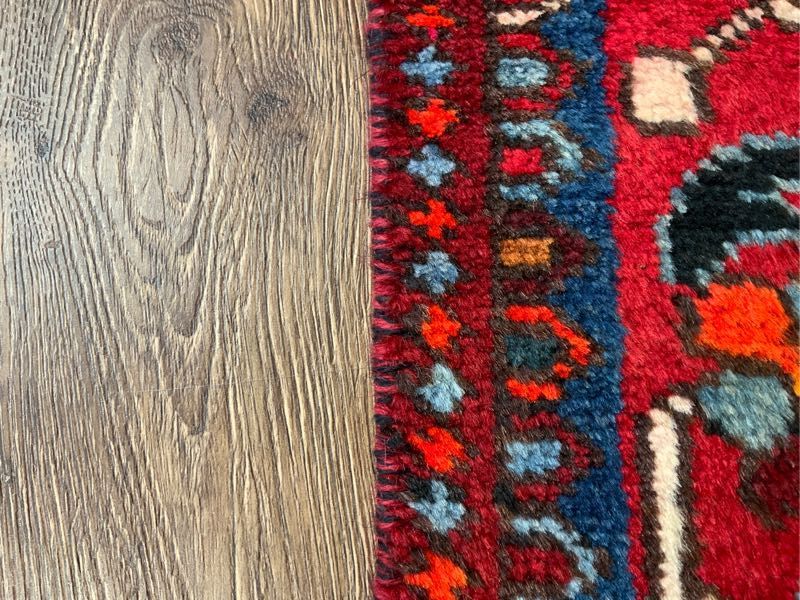 189×77cmパキスタン手織り絨毯 ランナー ペルシャ絨毯 189×77cm