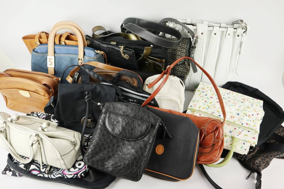 1円スタート　ブランド　バッグ　まとめ売り　アニエスｂ　コーチ　クロエ　レスポートサック　ニナリッチ　ランセル他　計22点