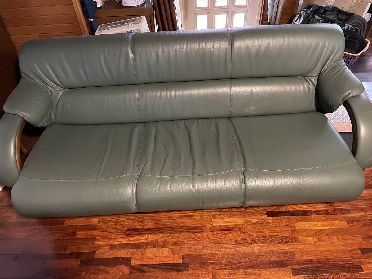 FUJI FURNITURE Agio セパレート 北欧 本革3人掛けソファ 富士 FUJI