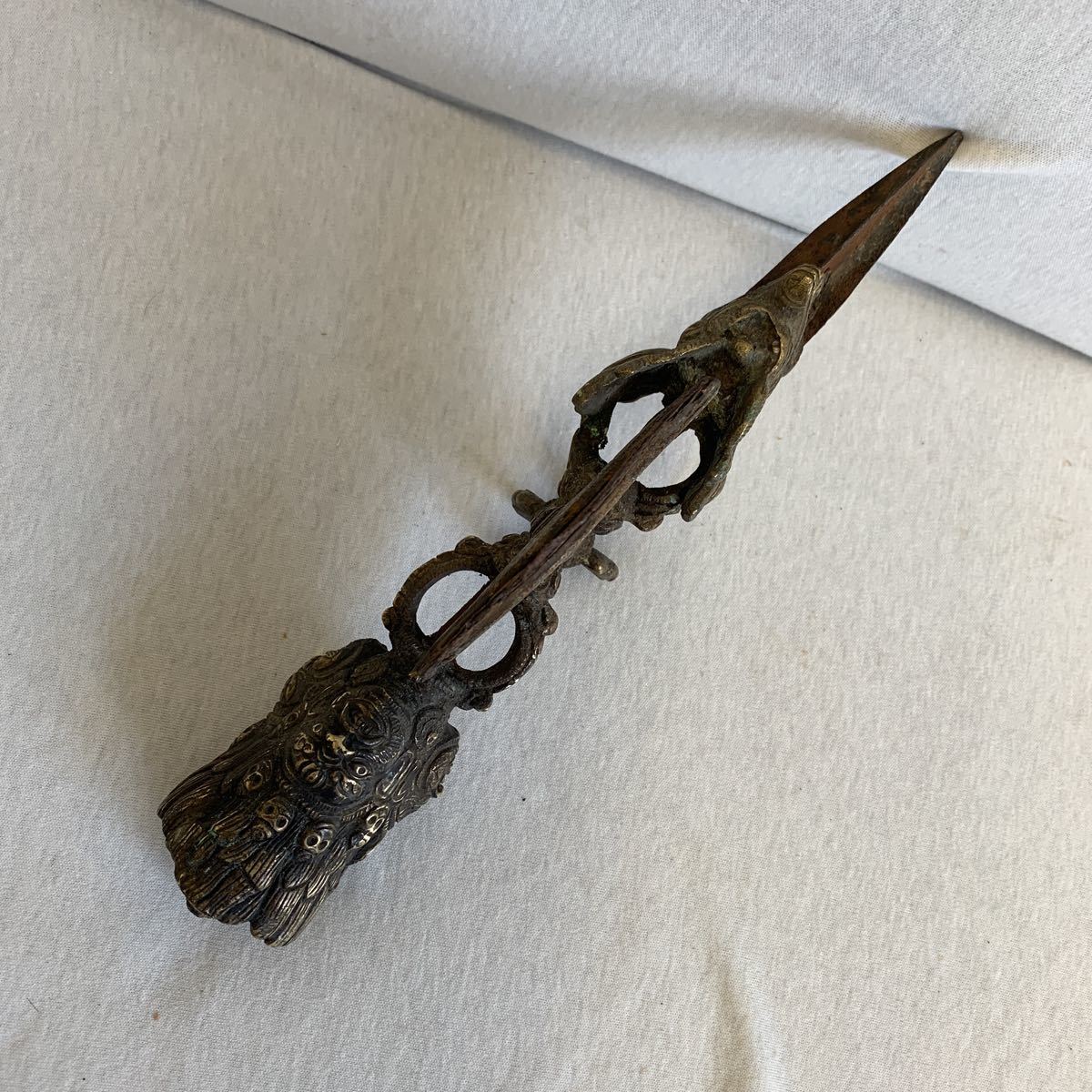 独鈷杵 ｜密教法具 : お守り 金剛杵手道具 (長さ9.2cm)◇密教