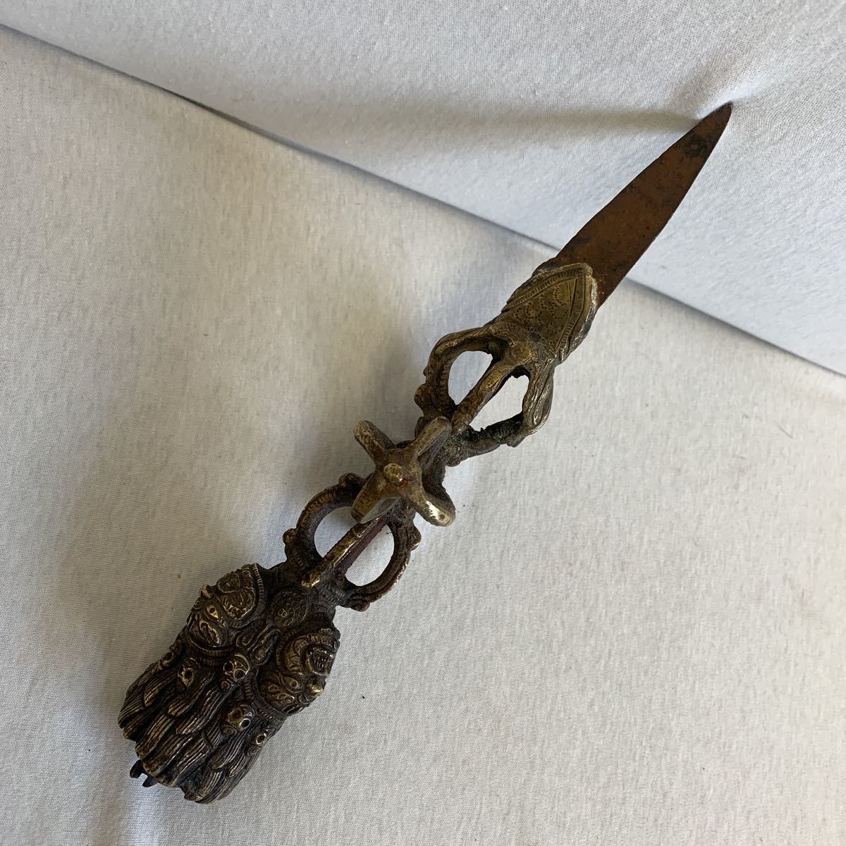 独鈷杵 ｜密教法具 : お守り 金剛杵手道具 (長さ9.2cm)◇密教