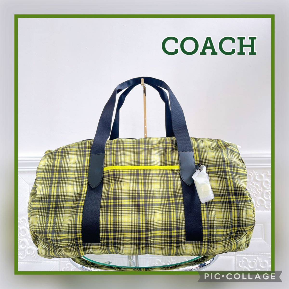 ○タグ付き未使用品！○COACH サブバック ボストン型 エコバッグ 