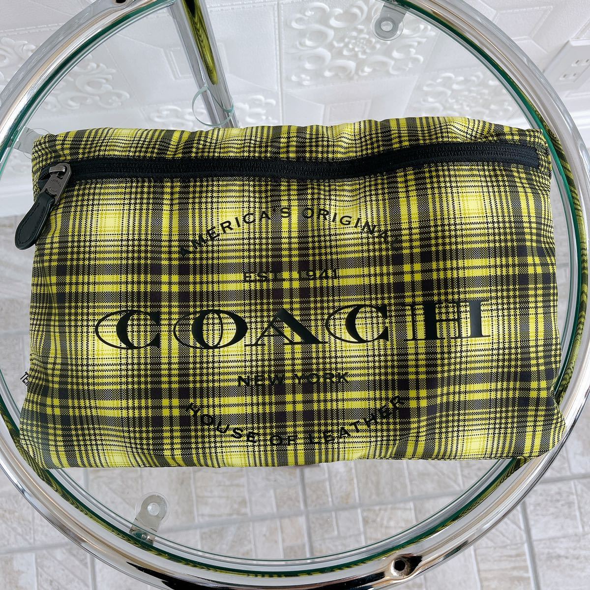 ○タグ付き未使用品！○COACH サブバック ボストン型 エコバッグ 