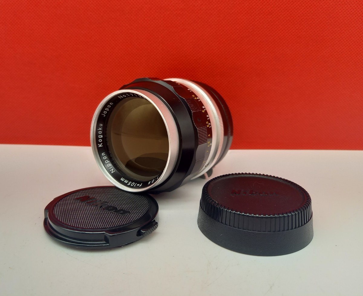□A Nikon NIKKOR-P Auto 105mm F2.5 Nippon Kogaku カメラ 単焦点