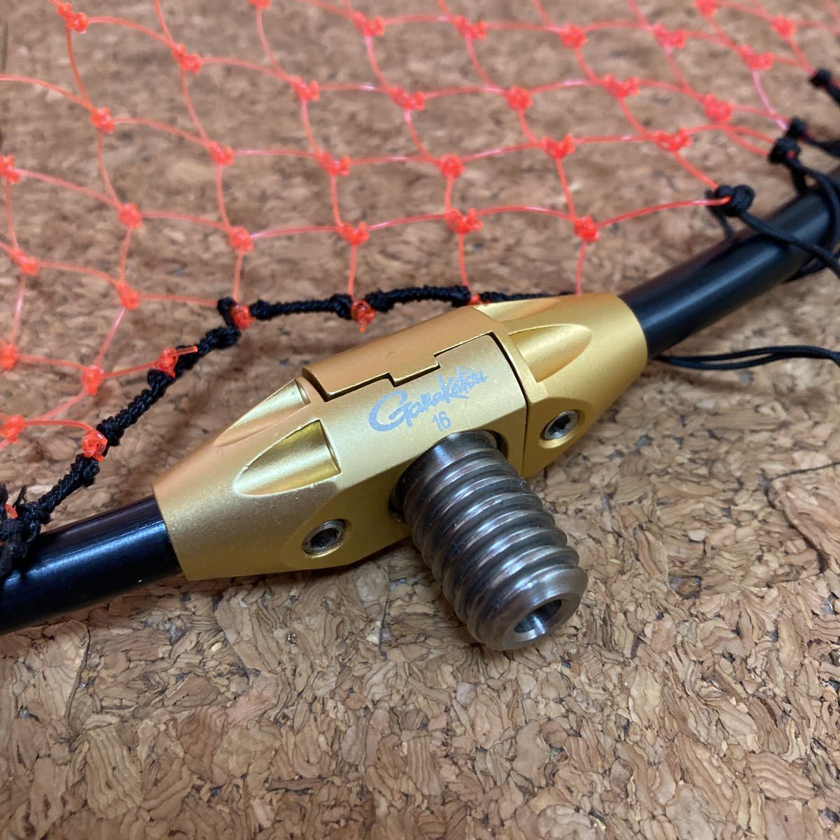 がまかつ GM835 タモ枠(四折りジュラルミン) 50cm ブラック/ゴールド