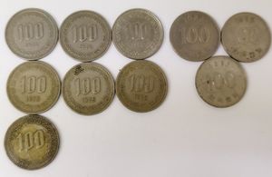 100ウォン 1974の値段と価格推移は？｜1件の売買データから100ウォン
