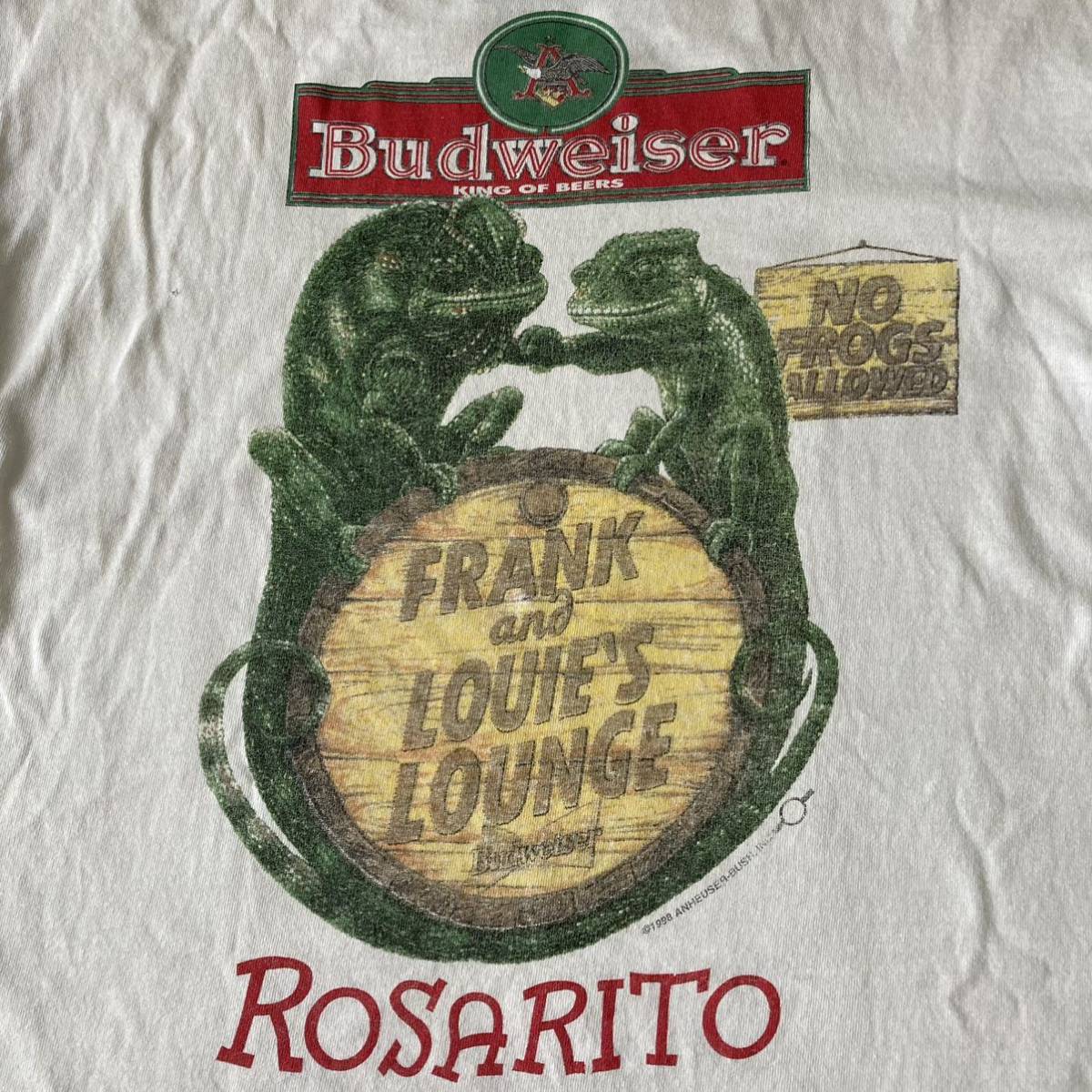 1円 90s Budweiser イグアナ vintage Tシャツ バドワイザー ビンテージ 