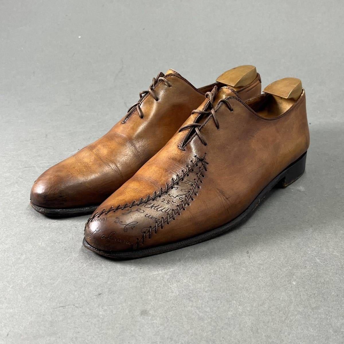 9g26 Berluti ベルルッティ ラピエセルプリゼ ドレスシューズ レザーシューズ カリグラフィ パティーヌ アレッサンドロ 7 25.5相当 メンズ