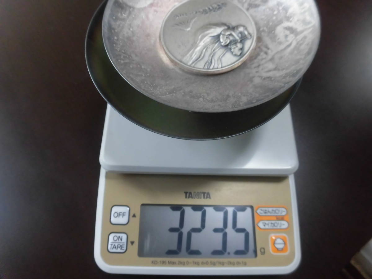 ①つぶし用 純銀 SILVER1000盃 純銀メダル 約320g程 