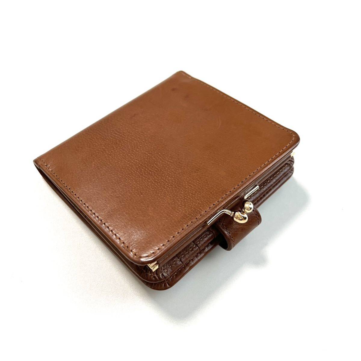 オールドコーチ　二つ折り財布 ブラウン がま口