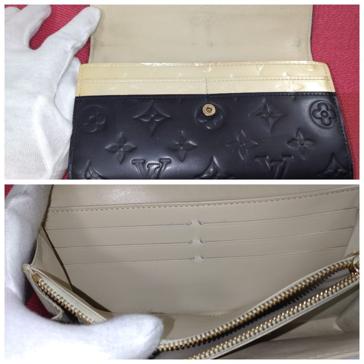 1円】ルイヴィトン LOUIS VUITTON ヴェルニ長財布 レディース 
