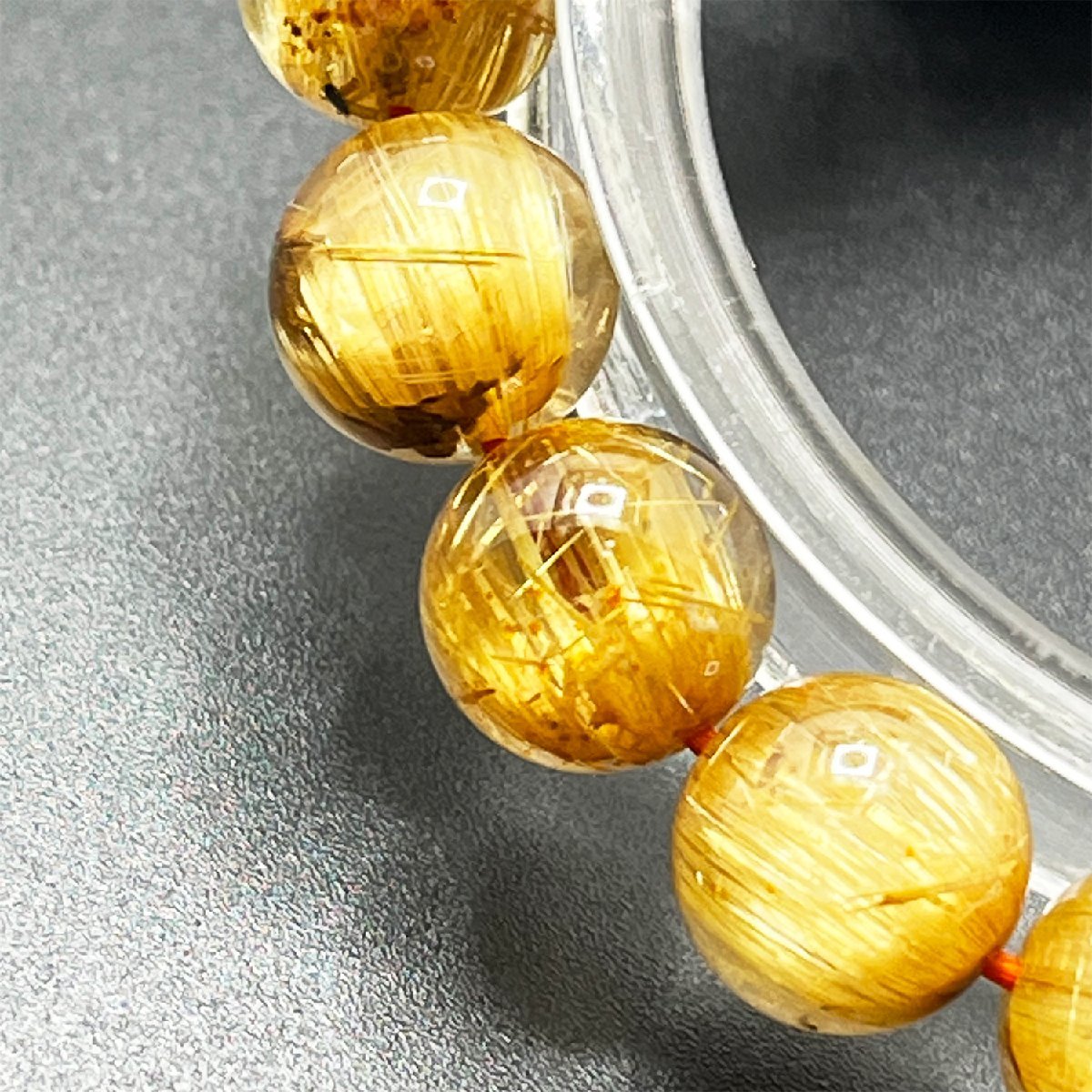 1003k089 高級 EU製 定価25万円☆タイチンルチル☆黄金針水晶 ゴールド 