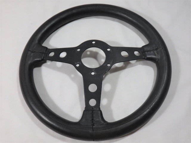 □561：FUSINA / フシナ レザー ステアリング 35φ 旧車 ハンドル