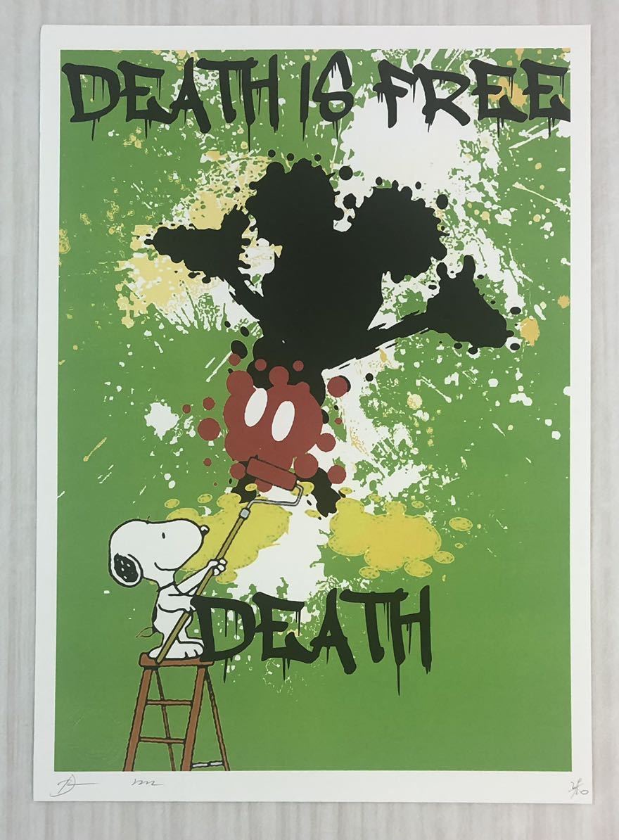 DEATH NYC 世界限定100枚 アートポスター スヌーピー SNOOPY ペイント 