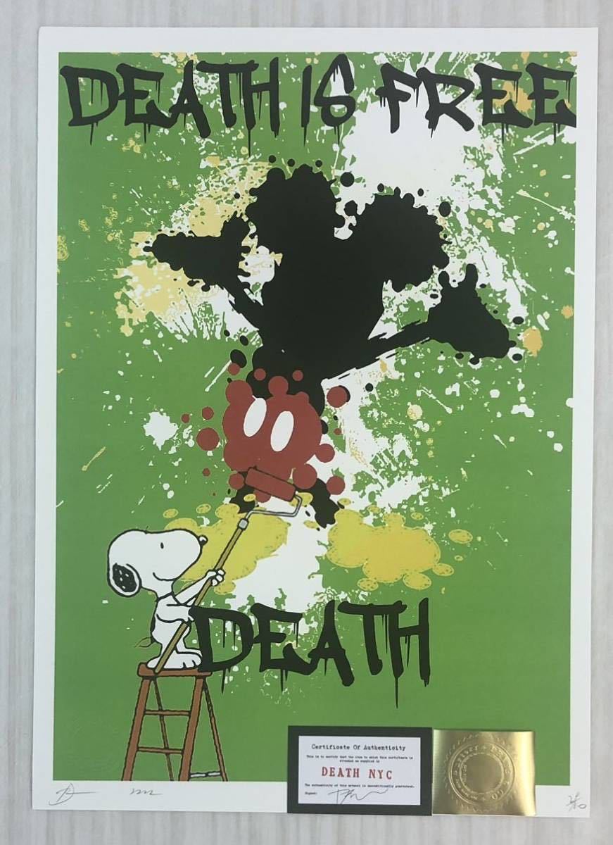DEATH NYC 世界限定100枚 アートポスター スヌーピー SNOOPY ペイント