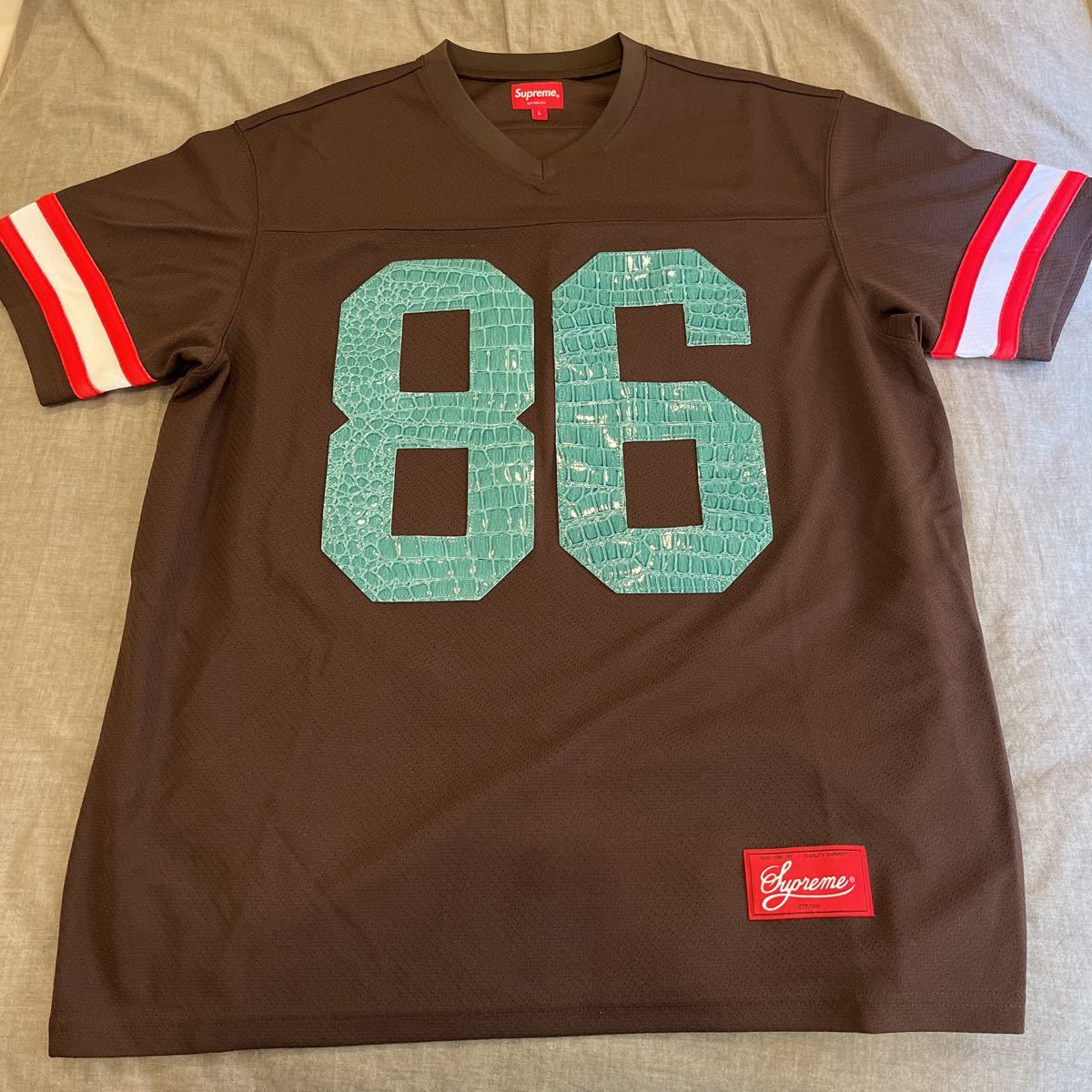 Supreme faux croc football jersey Lサイズ 新品未使用 タグ付き