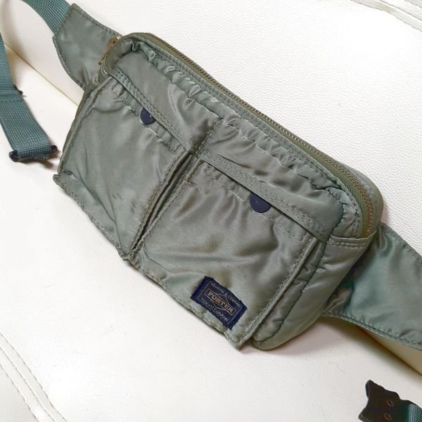 希少】PORTER 難し ポーター タンカー ショルダーバッグ セージグリーン