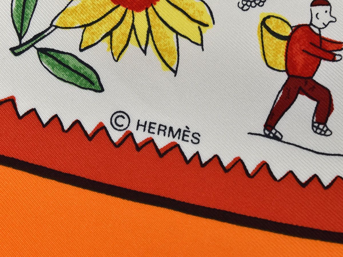 極美品】HERMES カレ90 Retour à la Terre 故郷へ帰る 154728〇美品 