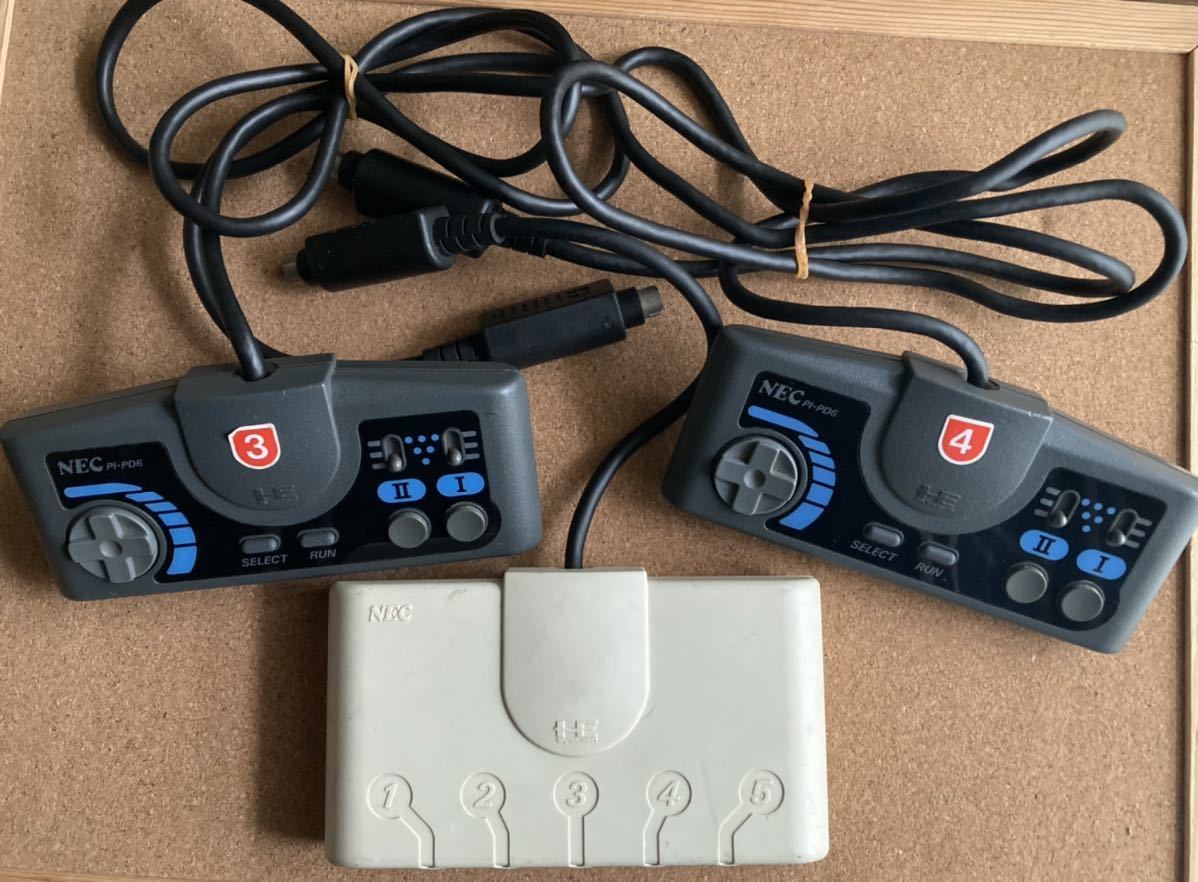 PCエンジン マルチタップ&コントローラー2個 中古 宅急便コンパクト送料無料 レトロゲーム　PCE NEC