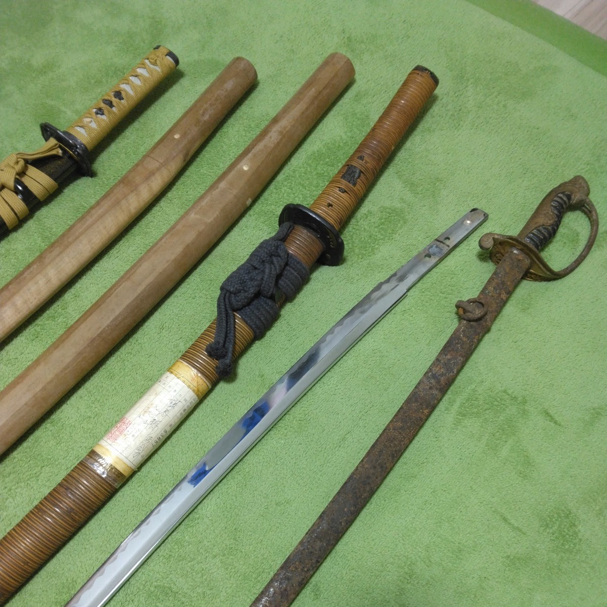 日本刀 模造刀 居合刀 長脇差 ともす 51.8cm 無銘 白鞘 登録証付
