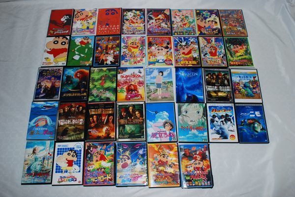 現状品] クレヨンしんちゃん ジブリ ディズニー など DVD まとめ 38点
