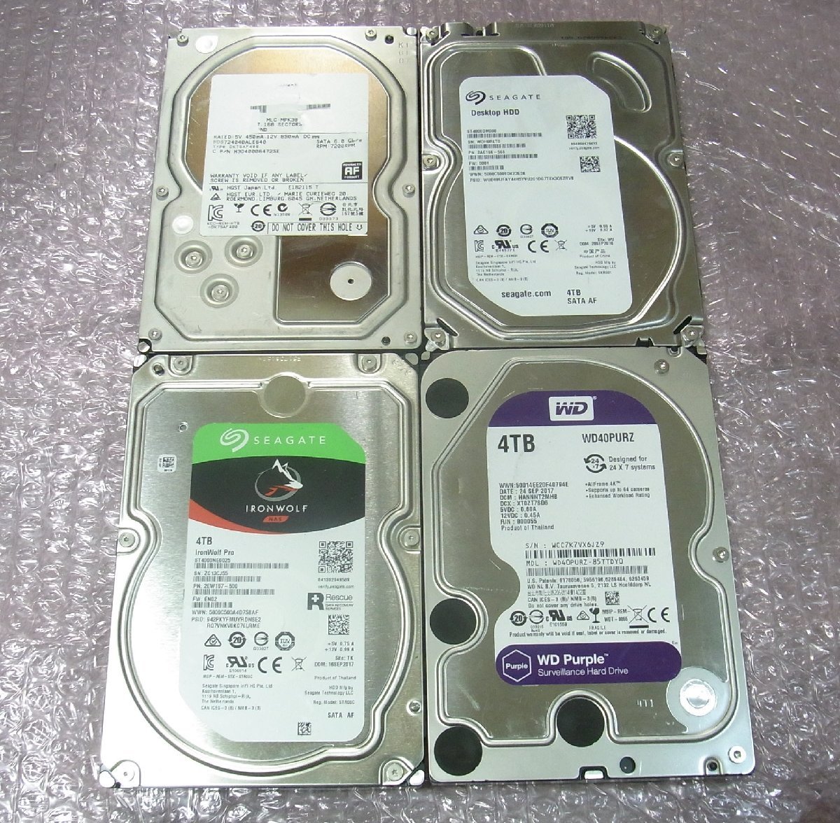 B36072 O-06149 3.5インチ HDD 4TB 4個セット 判定正常