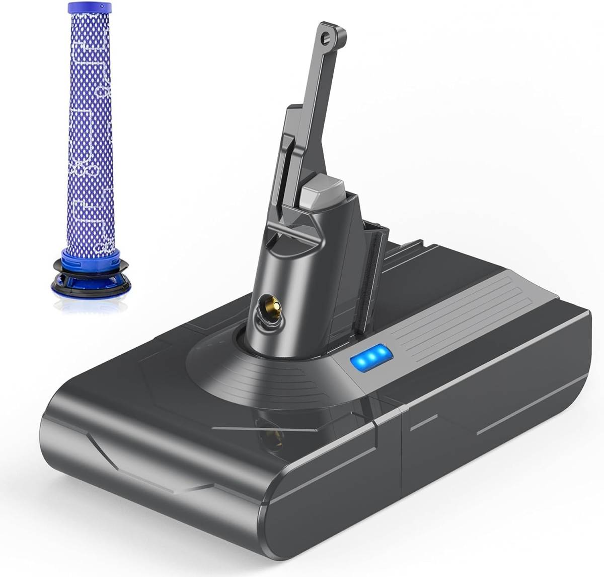 【COOLBEAR】ダイソンV8互換バッテリー＆フィルター / 21.6V 4500mAh