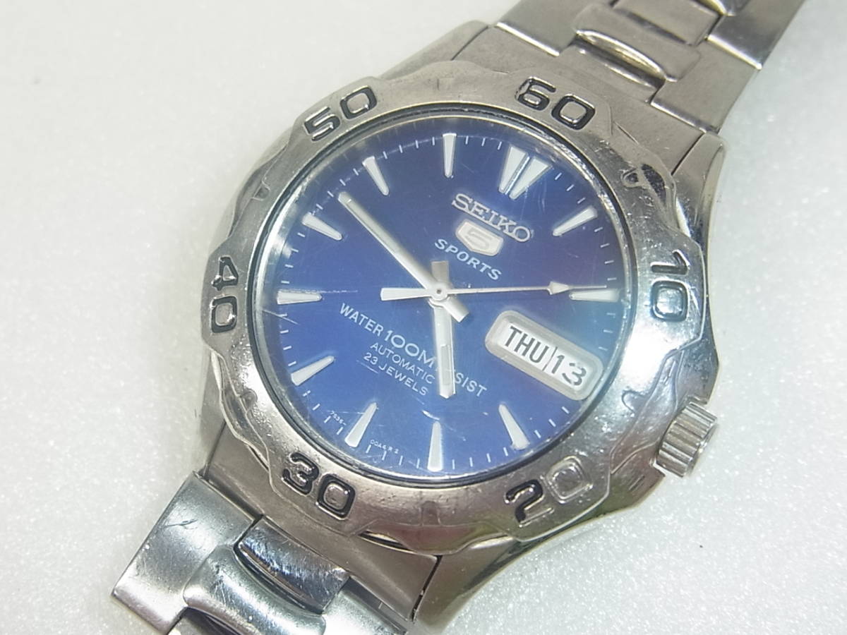 8140　SEIKO　セイコー5　7S36-00A0　自動巻　動作品 ベルト切れ
