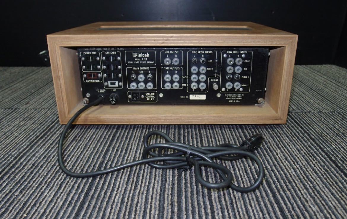 【動画有】 名機 McIntosh C28 プリアンプ　マッキントッシュ　アンプ mcintosh c28マッキントッシュ 銘記 - 動画有 名機 McIntosh C28