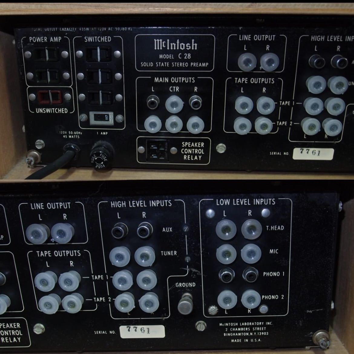 【動画有】 名機 McIntosh C28 プリアンプ　マッキントッシュ　アンプ mcintosh c28マッキントッシュ 銘記 - 動画有 名機 McIntosh C28