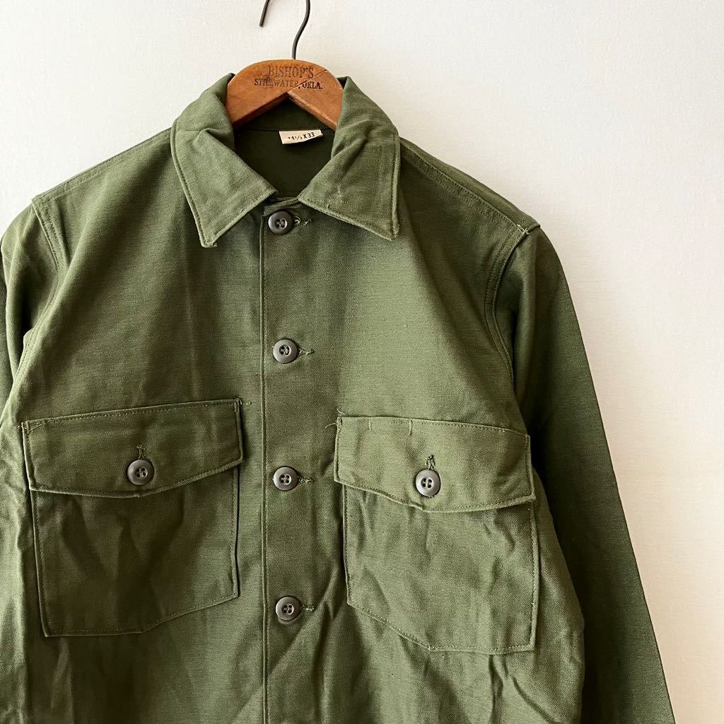 デッドストック! 70s 米軍実物 ユーティリティシャツ 14 1/2 OG-107 ビンテージ 70年代 US ARMY ミリタリーシャツ オリジナル ヴィンテージ