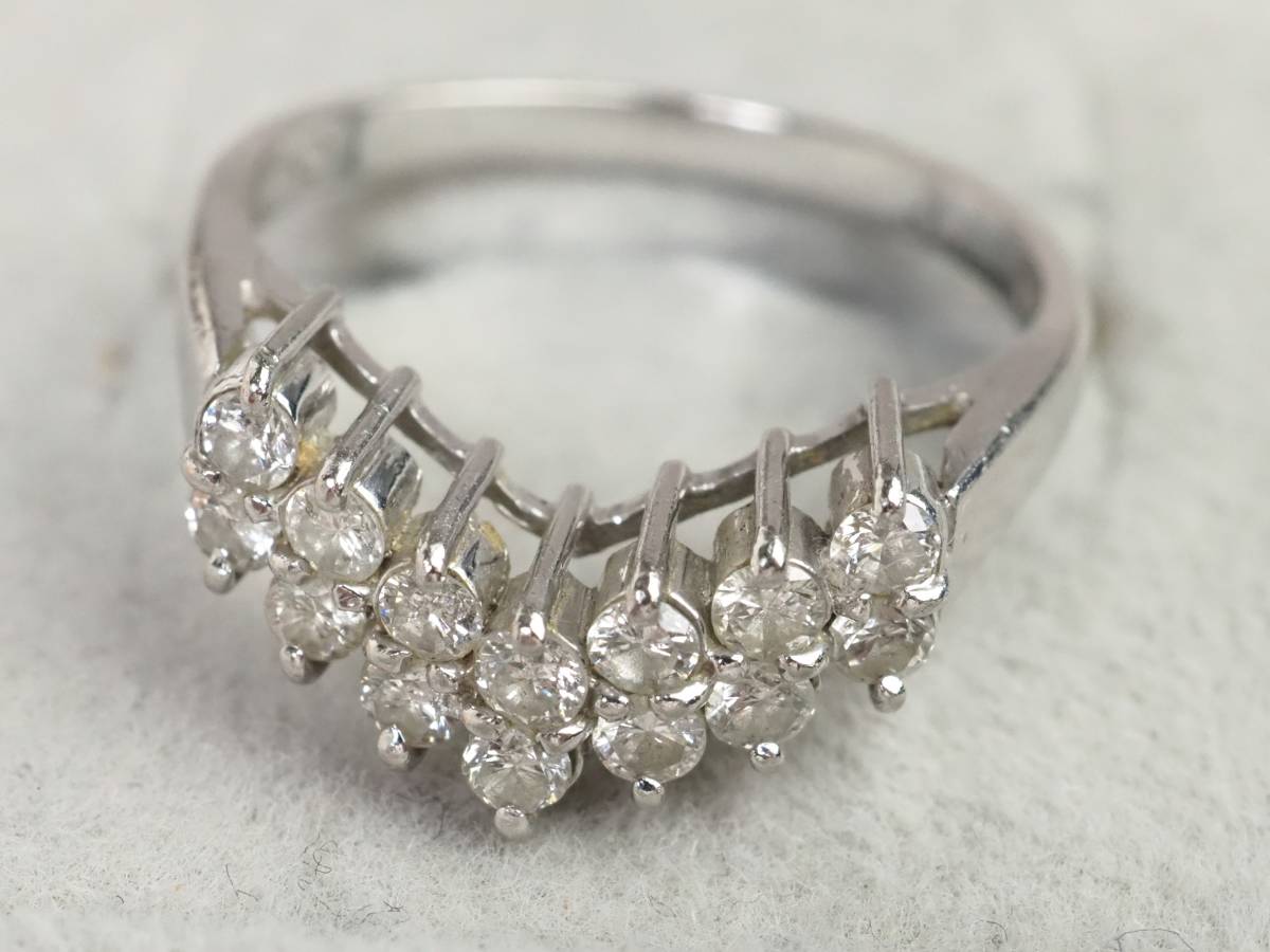 ダイヤモンドリング 0.43ct プラチナ 総重量（約）3.6g リングサイズ10