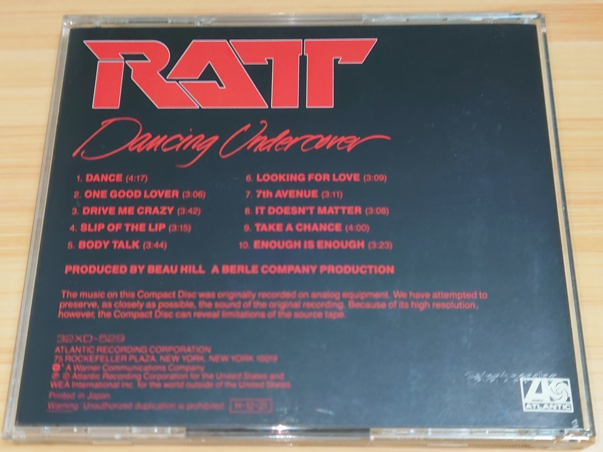 国内盤 旧規格盤 初期盤 帯付】ラット/RATT◇ダンシング・アンダー 