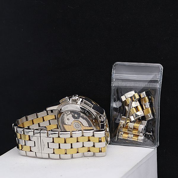 1円 稼働 美品 箱/コマ6/保証書付 ロンジン AT/自動巻 L4.803.3 フラッグシップ クロノグラフ 白文字盤 デイト メンズ腕時計 2398110HSY