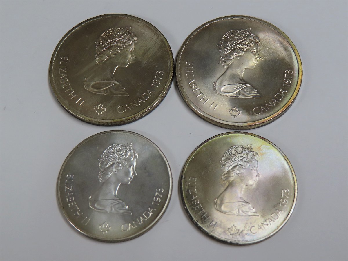□U11 1976年モントリオールオリンピック記念銀貨 4種 約140g 〒3 希少 