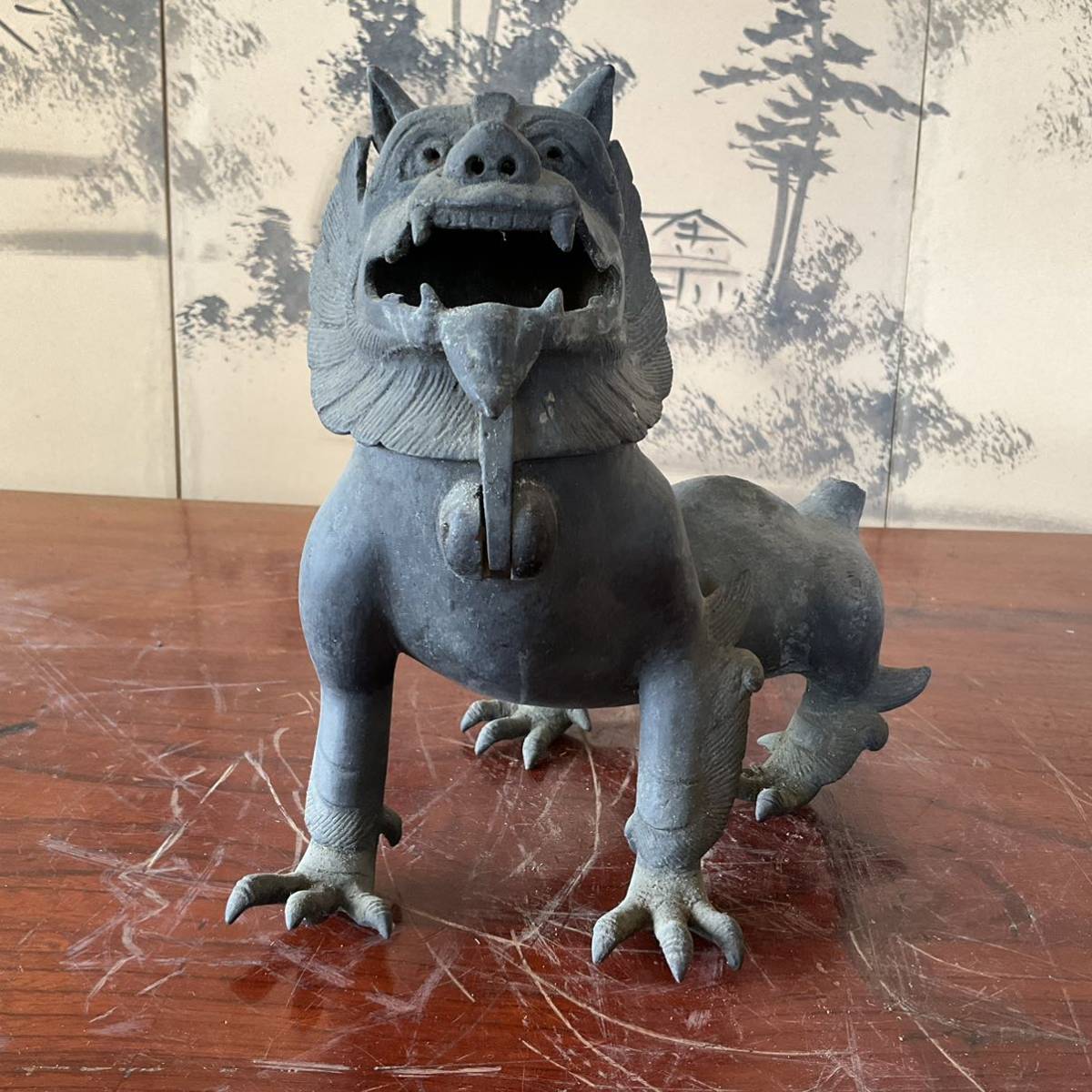 唐物 古銅 獅子 香炉 置物 時代物 骨董 唐獅子 狛犬 香道具 唐物 古銅 獅子 香炉 置物 時代物 骨董 唐獅子 狛犬 香道具 2026年最新