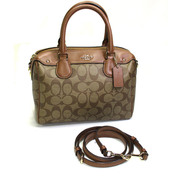 中古】COACH ミニ ベネット サッチェル シグネチャー 2WAY ショルダー