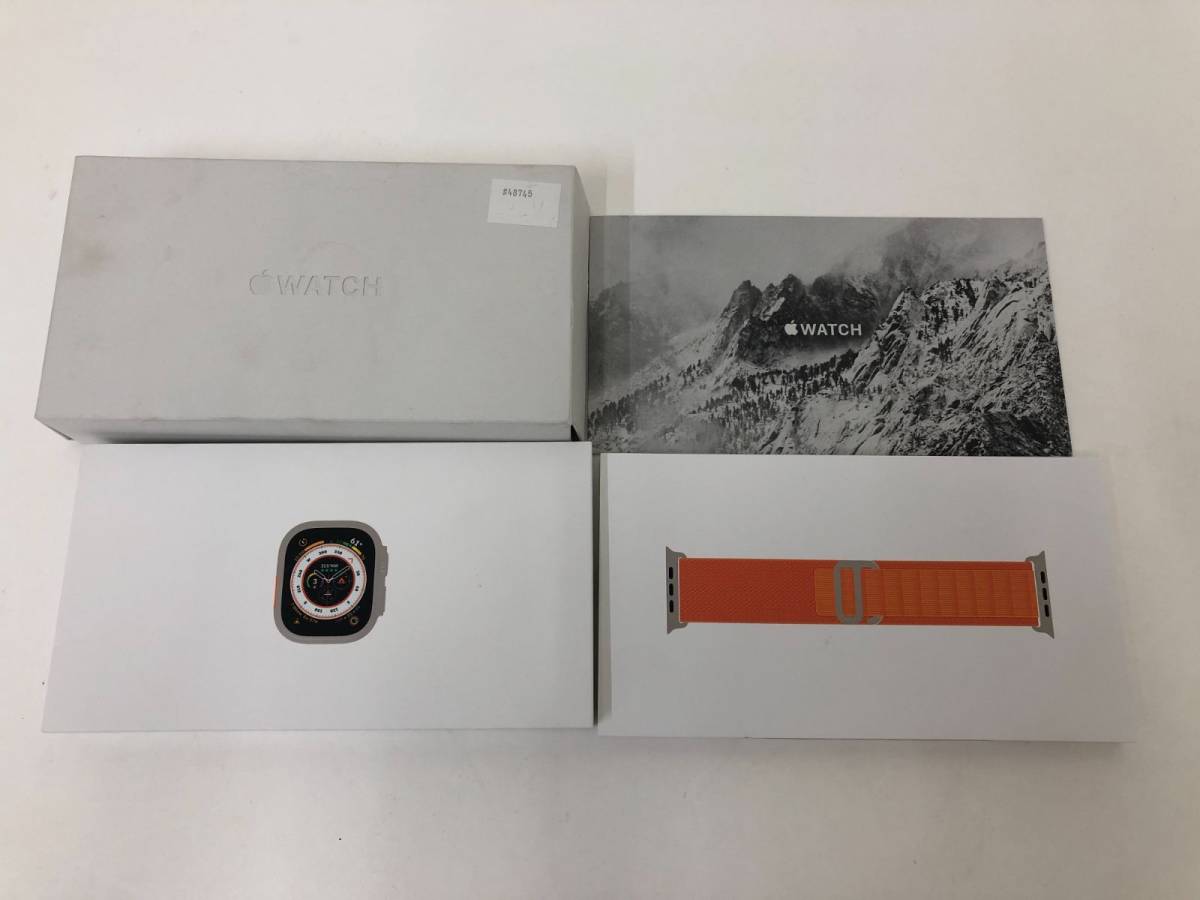 未開封！アップルウォッチ Apple Watch Ultra GPS＋Cellularモデル 49mm チタニウムケース オレンジ アルパインループ MQFM3J/A